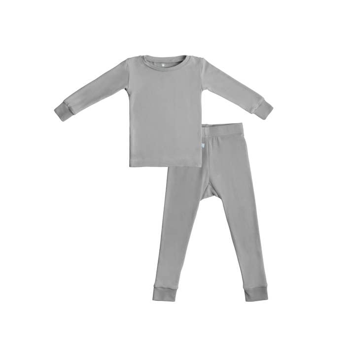 Toddler/Kids Bamboo Pajamas - Moon Grey for wholesale by Dreamland Baby