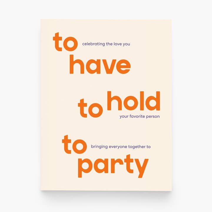 Avere, Tenere, Festeggiare – Biglietto di Nozze per la vendita all'ingrosso da parte di paper&stuff