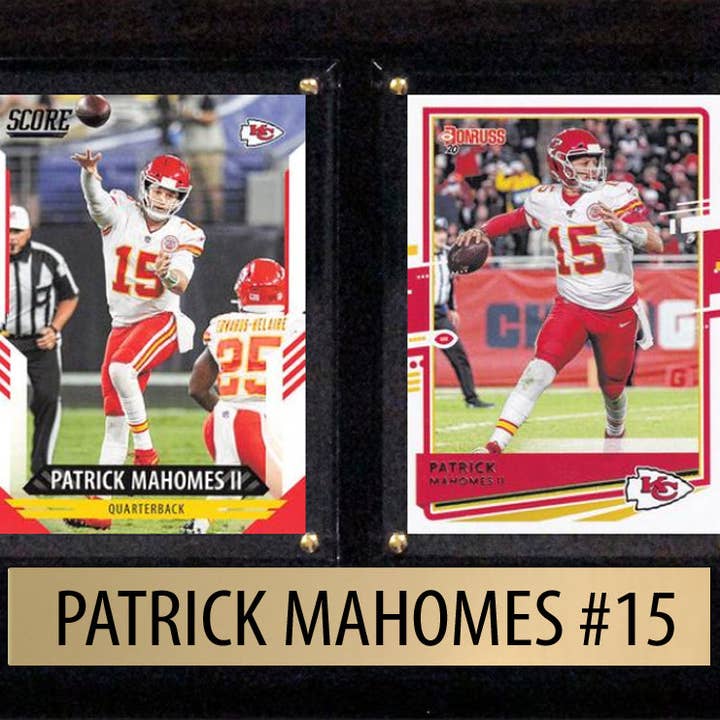 Patrick Mahomes Score Donruss 2023 2024 2 Card 6" x 8" Plaque Kansas City Chiefs for wholesale by C And I Collectables