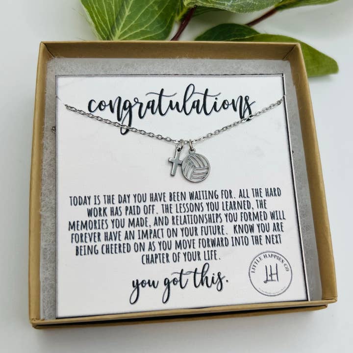 Little Happies Co - Wholesale Pendant/Charm Necklace - Volleyball Gifts, Graduation Gift for Girls, Team Gifts3