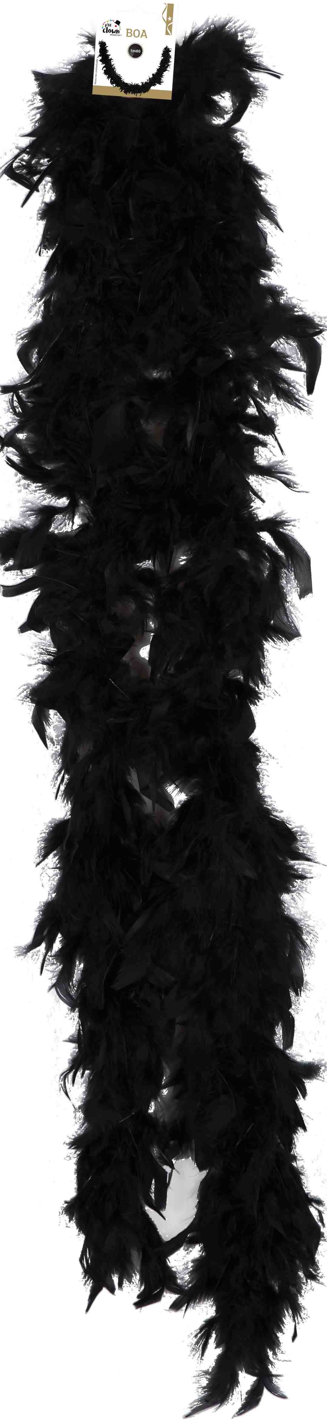 P'tit Clown – Disfarce - Unissexo por atacado – Boa de Plumas - Preto1