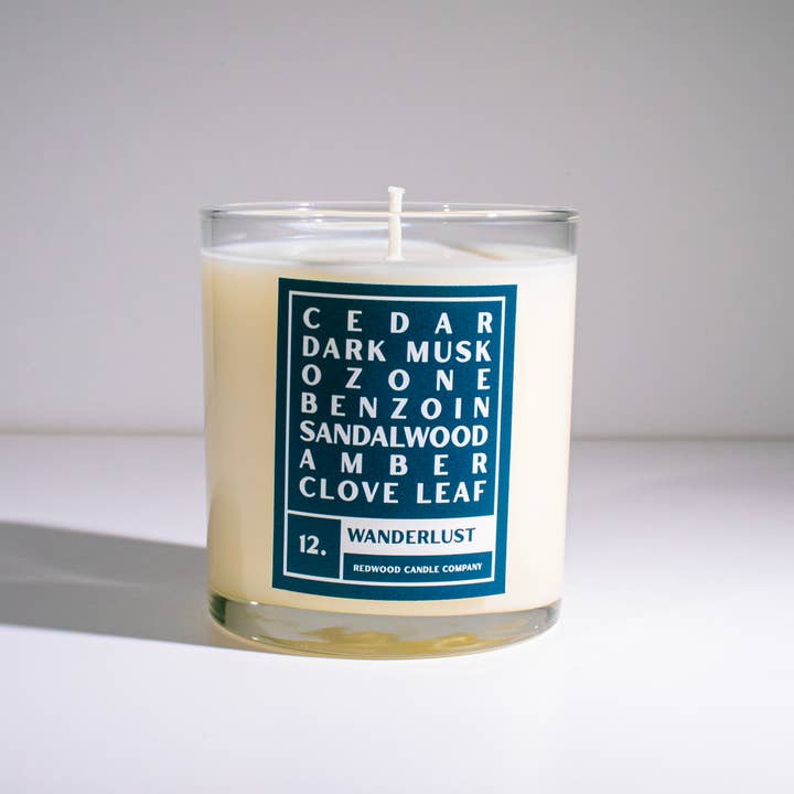 Wanderlust - Candela da 250 ml per la vendita all'ingrosso da parte di Redwood Candle Co.