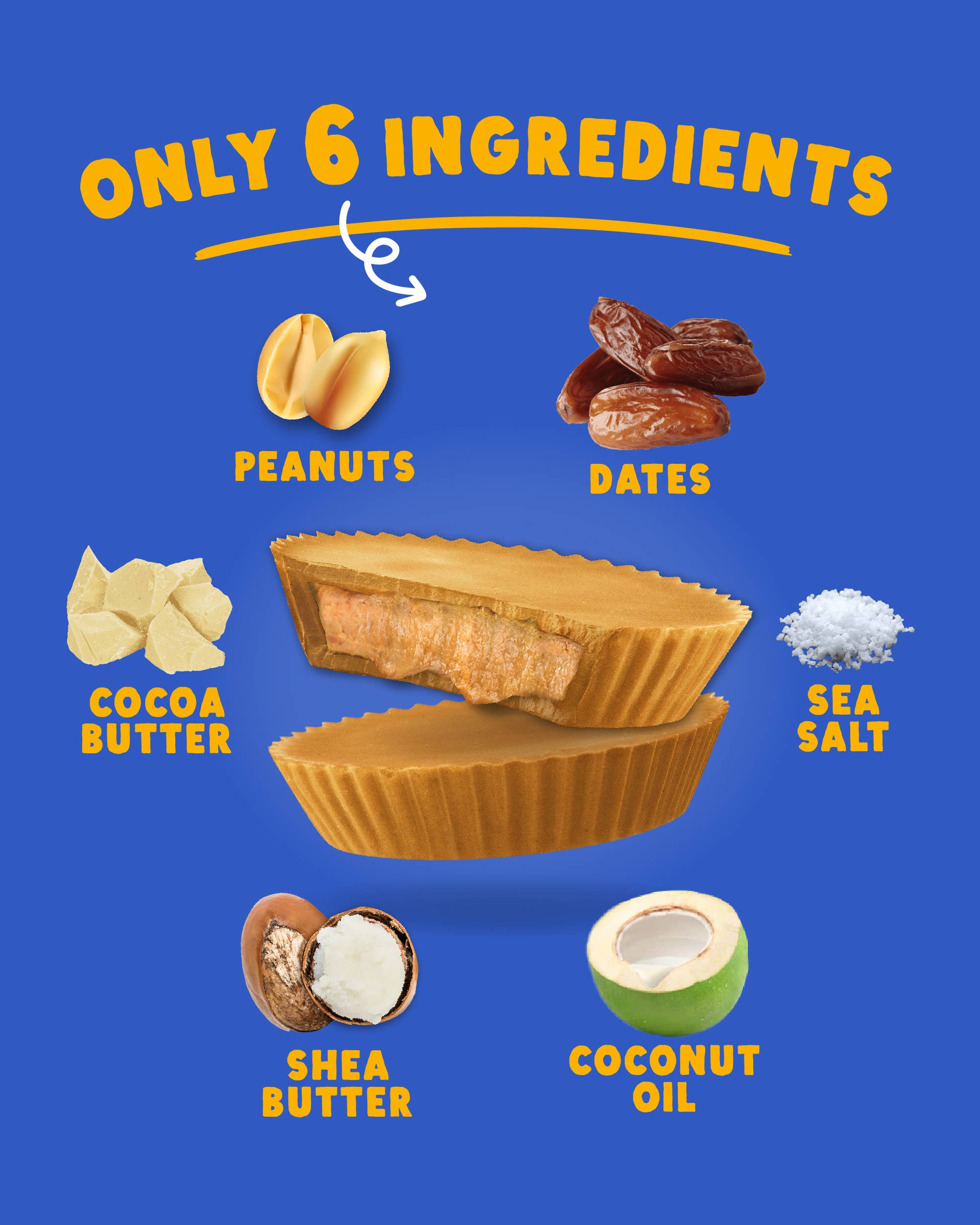 Superfoodio – wholesale Snack bar – Peanut Butter Better Cups - No Added Sugar (30g x 15 packs) 2