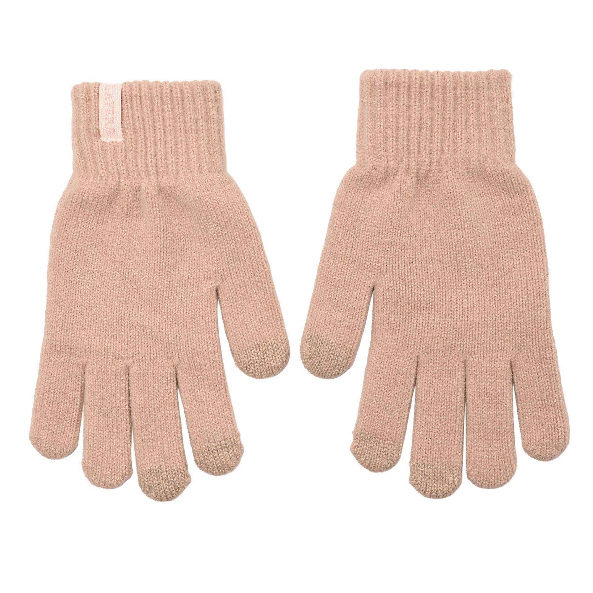 WIDDOP and Co. - Wholesale Socks - Unisex - Sophia Layers Cosy Knit Hat Glove & Scarf Gift Set - Nude4