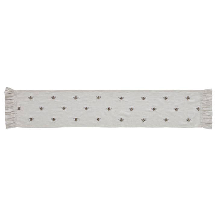VHC Brands - Wholesale Table Runner - Embroidered Bee Runner 13x72