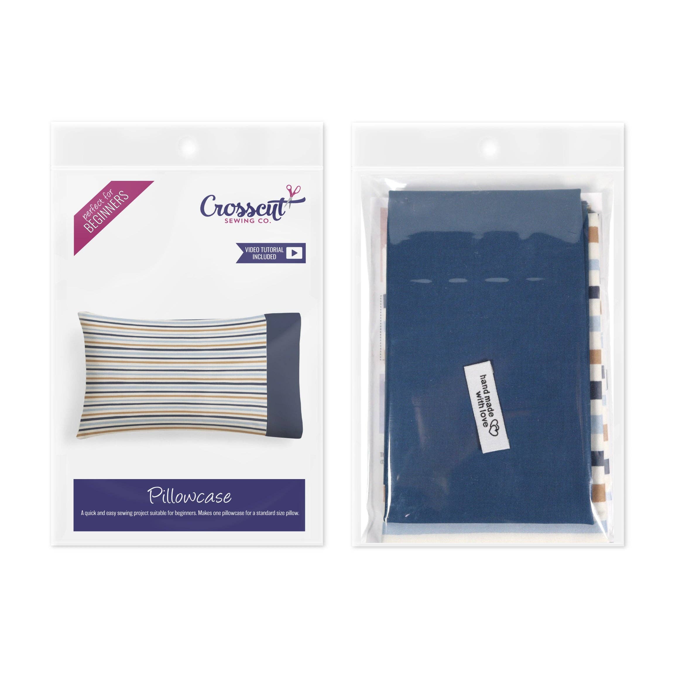 Crosscut Sewing Co. - Wholesale DIY Craft Kit - Pillowcase Sewing Kit with Instructions and Materials for DIY Sewing Projects2