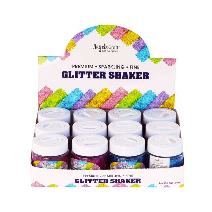 Angels Craft – wholesale Glitter – Glitter Shakers 12-ct in 5 Asstd. Metallic Colors