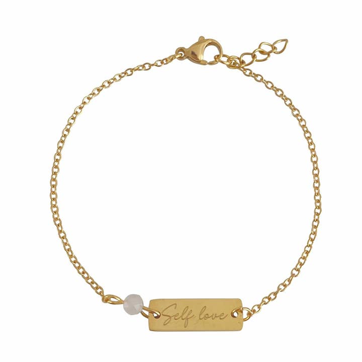 Pulsera Self Love & Rose Quartz - Oro para venta al por mayor de Saint Clairmont