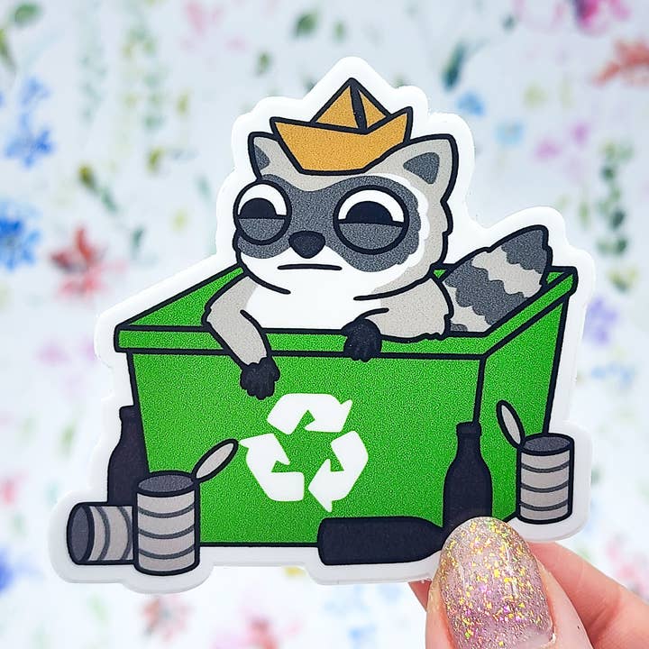 Toku Arts - Wholesale Sticker - Recycle Raccoon Vinyl Sticker0