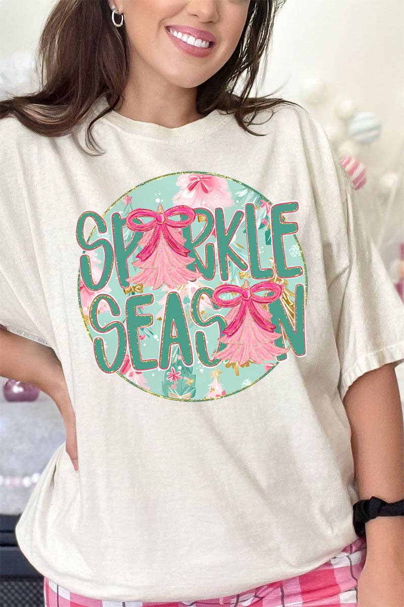 Wholesale Accessory Market - Wholesale Screen Printed T-Shirt - Women's - Sparkle Season Comfort Colors Adult Ring-Spun Cotton Tee2