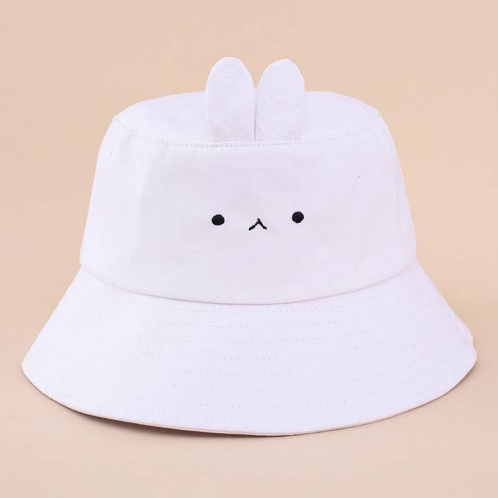 Bunny Bucket Hat (White) for wholesale by mintandapple