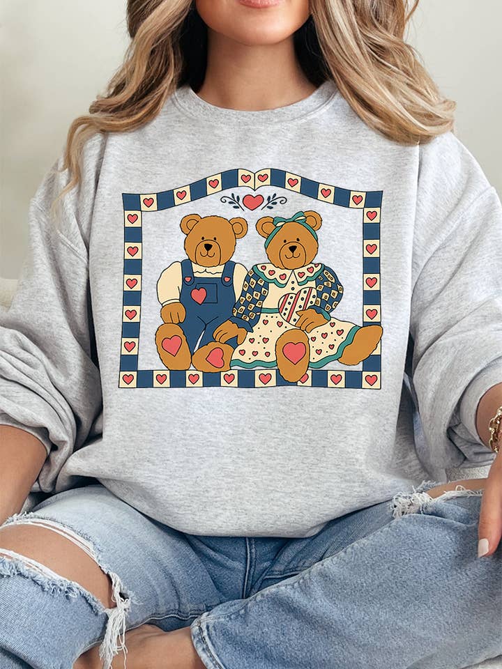 Honey & Hearth Bears Heavy Blend Crew Sweatshirt for wholesale by Wholesale Accessory Market