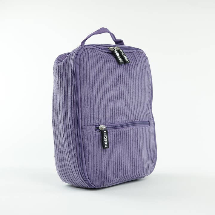 Corduroy Lunch Bag - Purple for wholesale by Cribstar