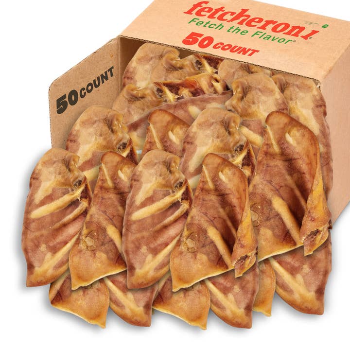FETCHERONI - Wholesale Pet Treats - Dog - Pig Ears For Dogs, Whole Large