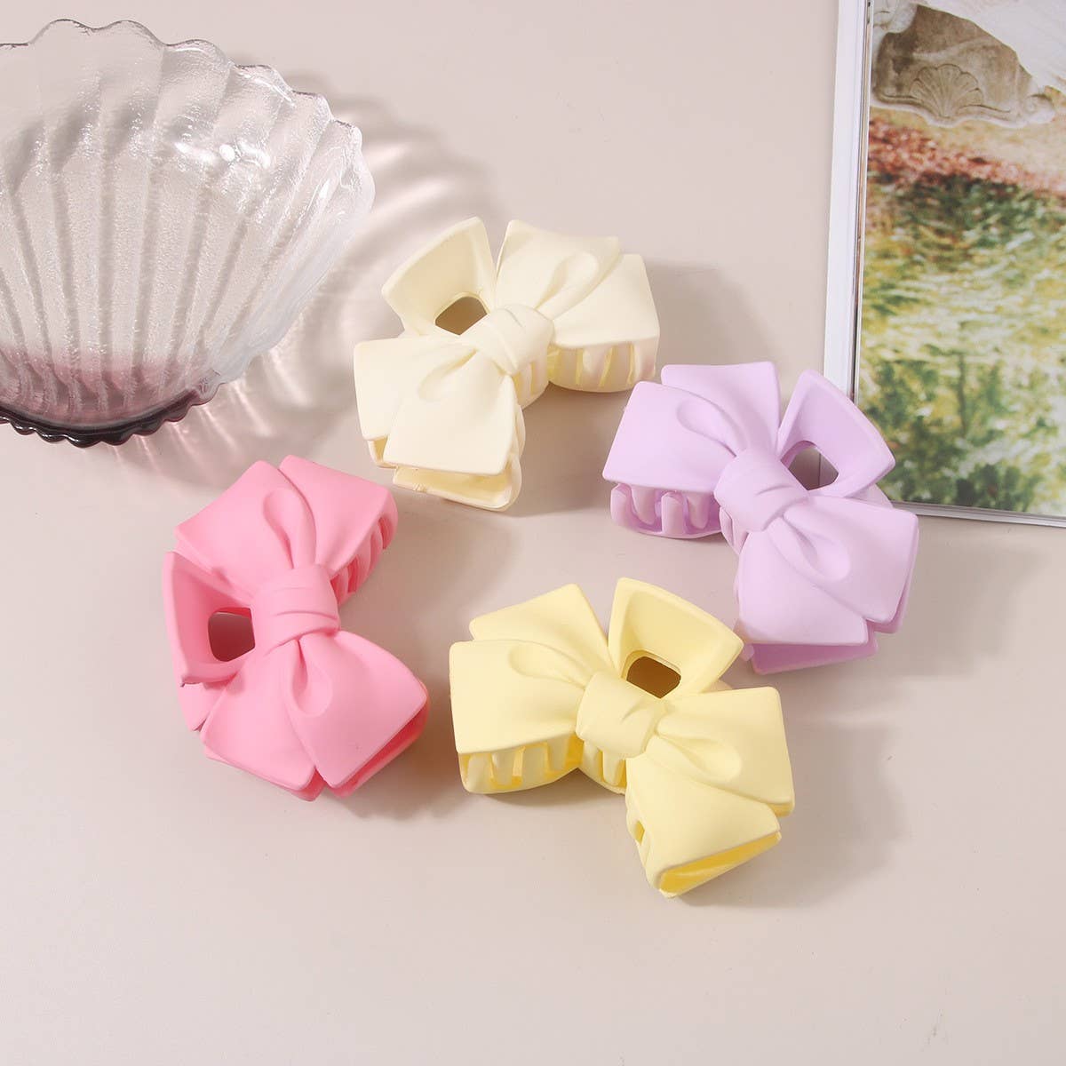 NINEXIS - Wholesale Hair Clip - Women's - CWAHA07452_KOREAN BOW HAIR CLAW CLIP FOR WOMEN UPDO9