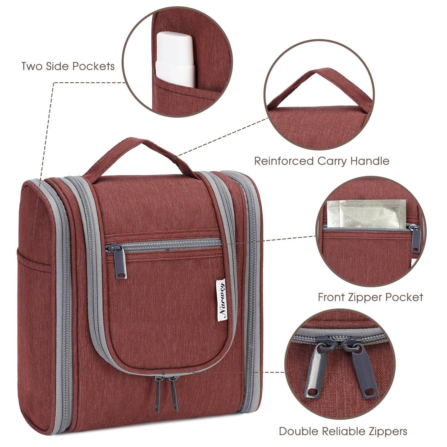 NARWEY INC - Wholesale Toiletry Bag - Women's - Large Hanging Toiletry Bag With Hook Cosmetics Organizer135