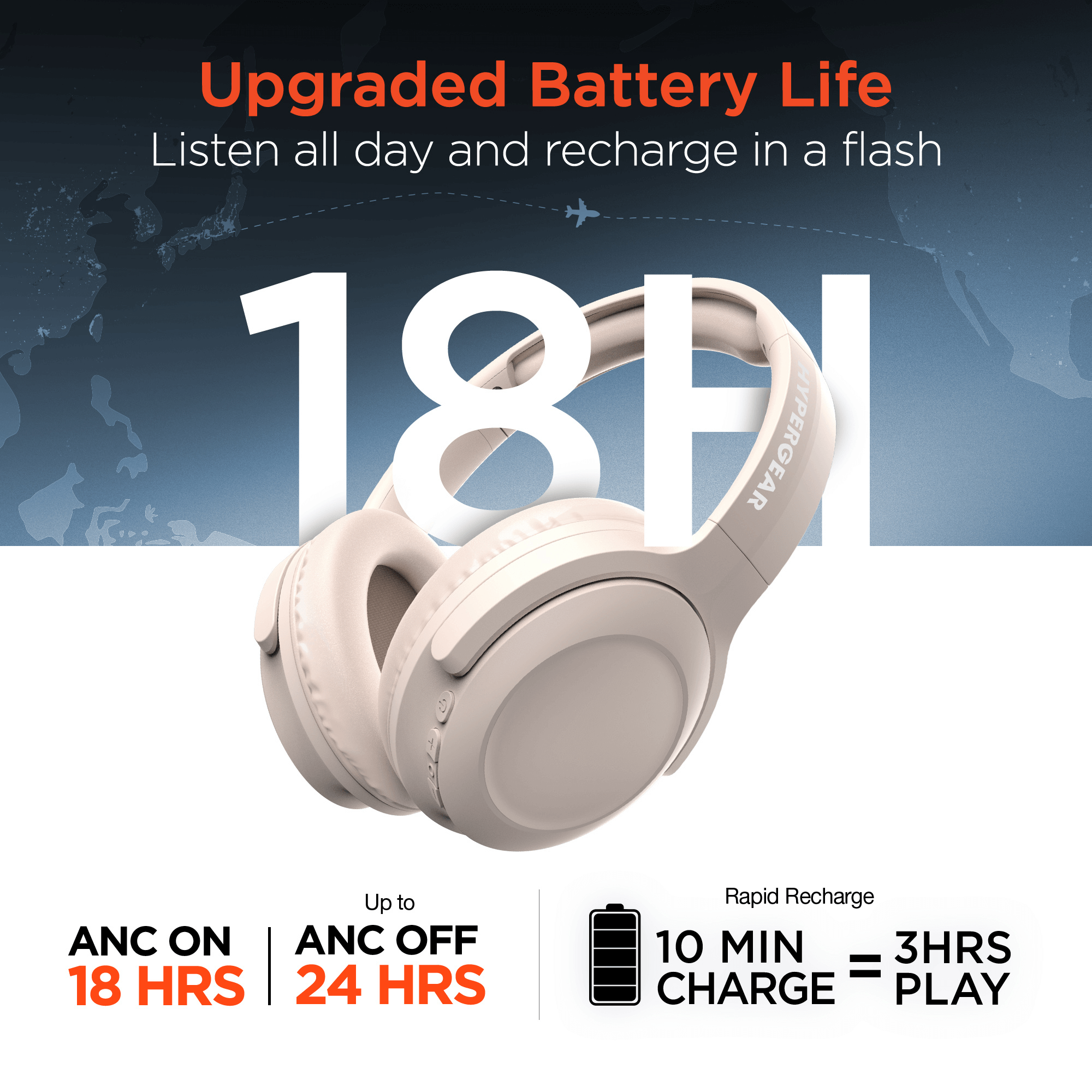 JupiterGear Home - Wholesale Headphones - HyperGear Stealth2 ANC Wireless Headphones15