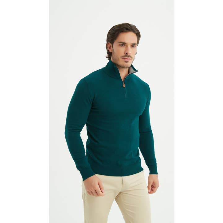 "CASHMERE TOUCH" trucker collar green for wholesale by Yves Enzo