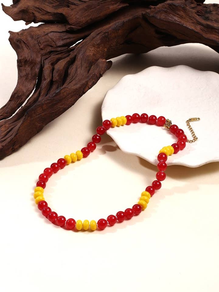 ..0717 Game Day Team Spirit Crystal Gemstone Necklace SI-26798 for wholesale by 42POPS