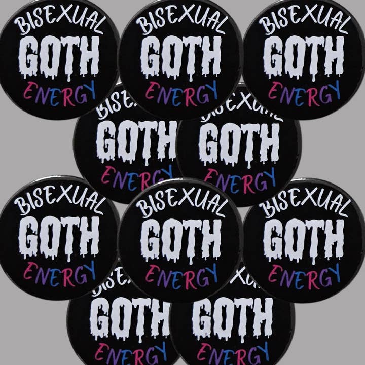 sent with Pride - Wholesale Lapel Pin/Button - Bisexual Goth and gay badges goth badges, Goth pin badge 1