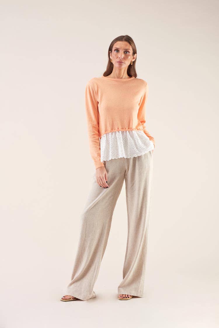 GUIMANOS - Wholesale Knit Top - Women's - English Embroidered Camisola0