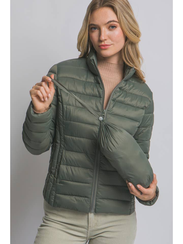 Peace Love Line - Wholesale Puffer Jacket - Women's - PL4300 - LT WEIGHT LONG SLEEVE PUFFER JACKET11