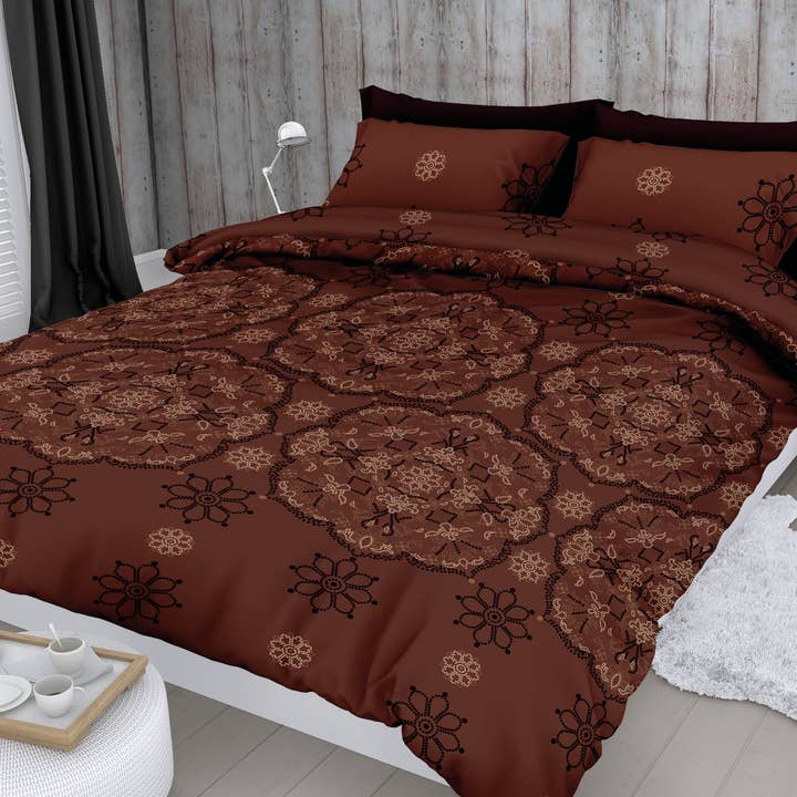 Satin D'Or Bettbezug Burletto Moka für den Großhandel von TEXTAP B.V.