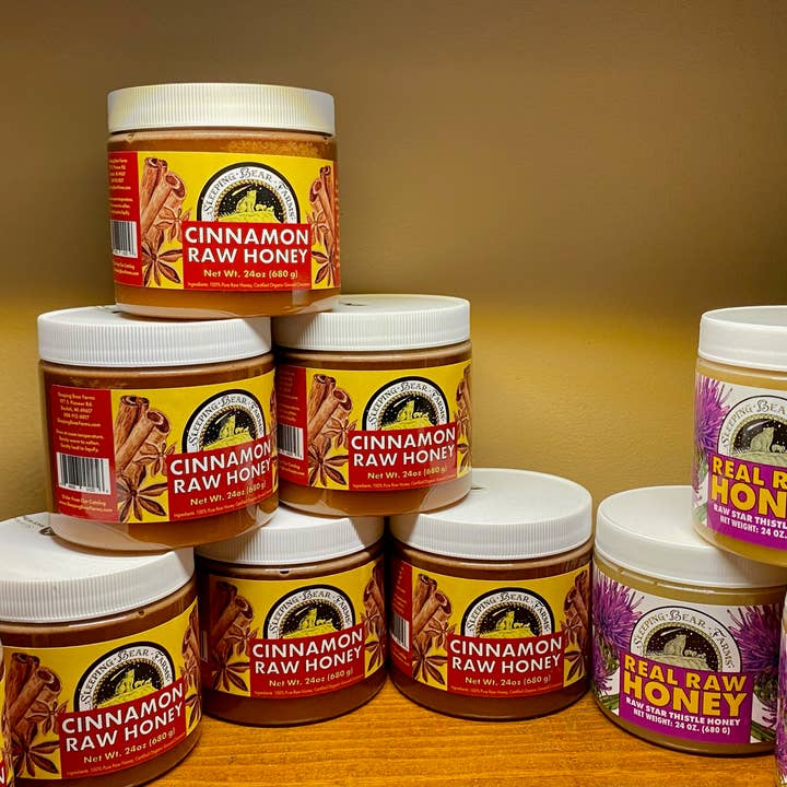 Sleeping Bear Farms - Vente Miel - 1,5 lb de cannelle et de miel cru onctueux et tartinable5