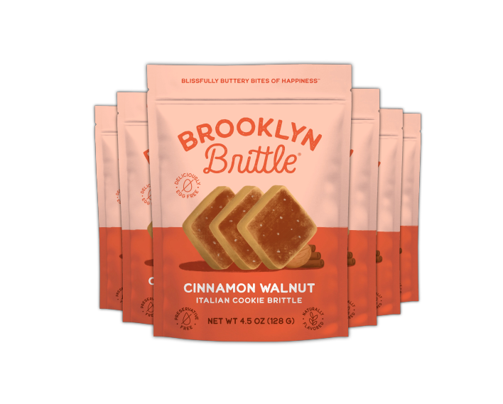 Brooklyn Brittle – wholesale Biscuit – Cinnamon Walnut Italian Cookie Brittle - Pouch Bag1