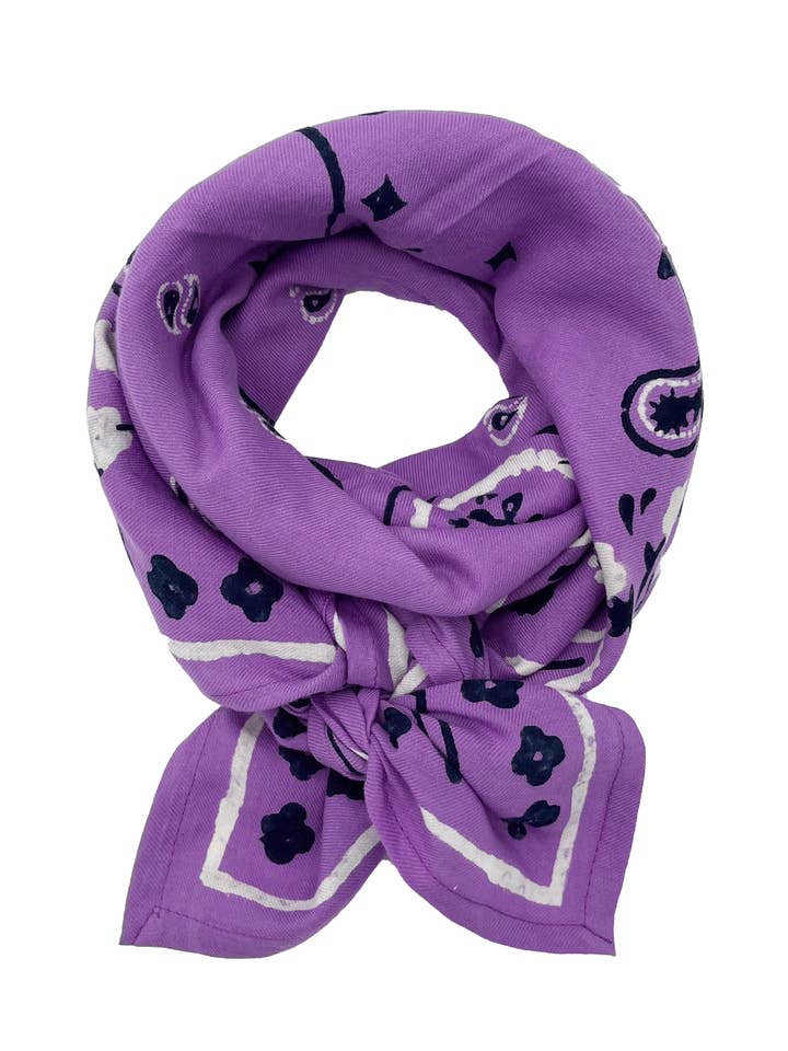 Scarf 100x100 - Oscar - Purple Bandana for wholesale by Milinane