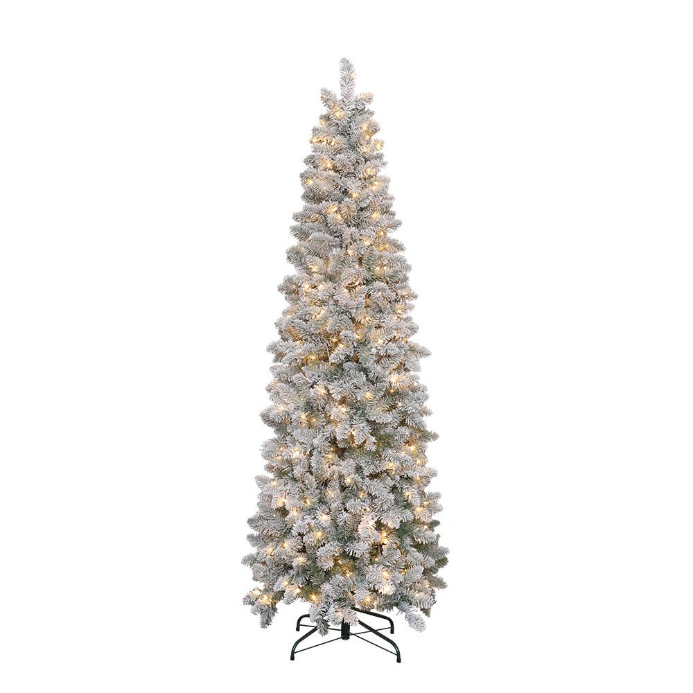 Abble - Wholesale Artificial Christmas Tree - Pre-Lit Snow Flocked Artificial Christmas Tree4