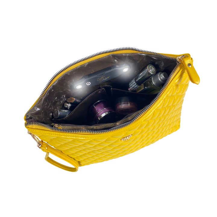 PurseN (new) - Venta al por mayor Bolsa para maquillaje - Estuche de Maquillaje Litt - Amarillo Mostaza