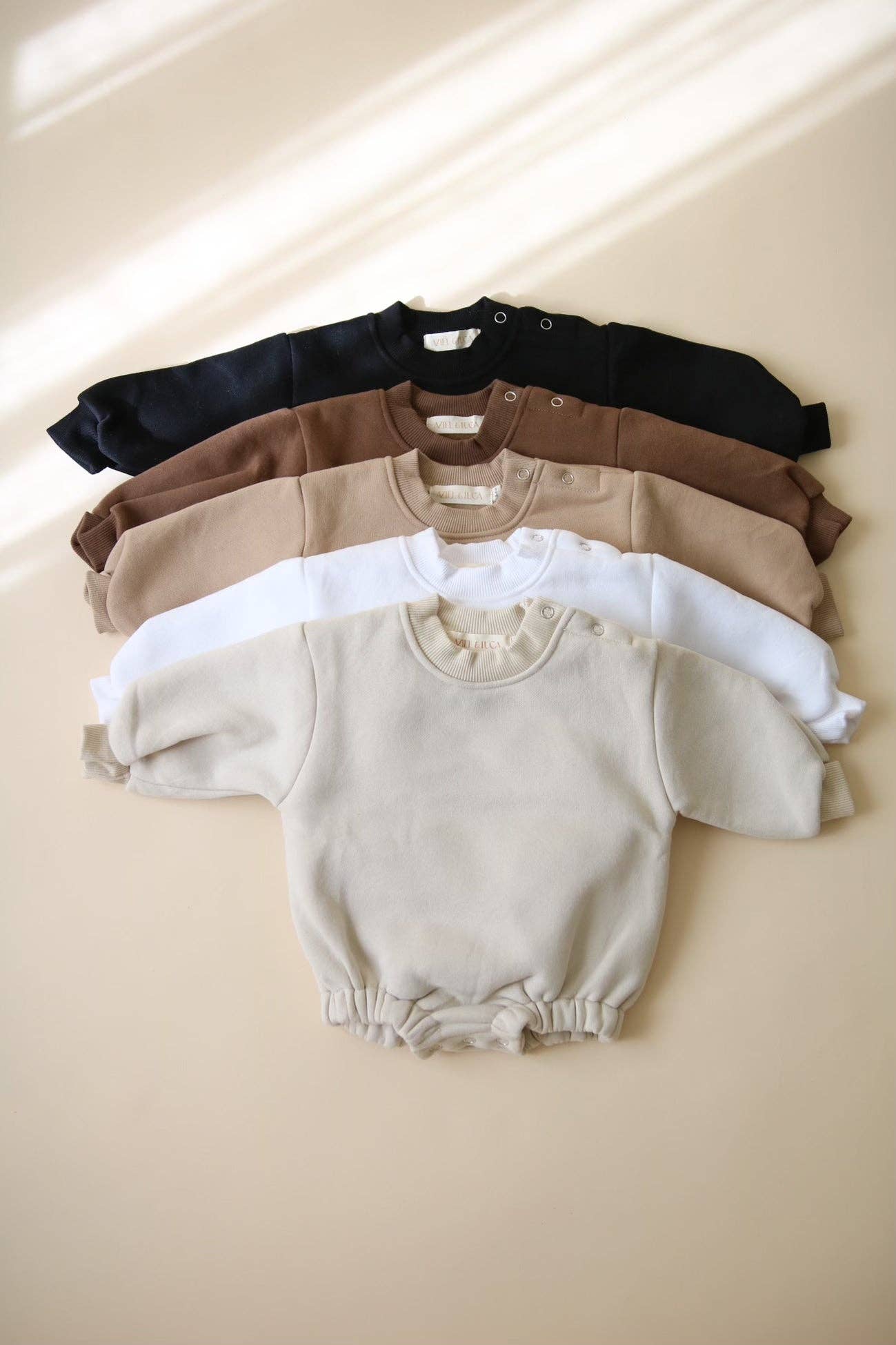 Aziel & Luca - Wholesale Rompertje - Baby - Sweatshirt bubble romper met fleece voering4