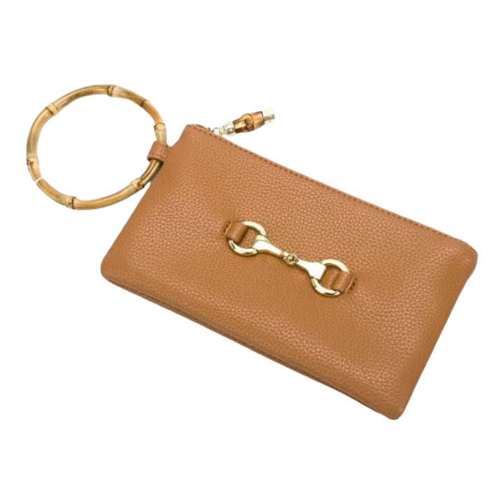 Birdie Clutch-Pecan for wholesale by ALLIE JUNE