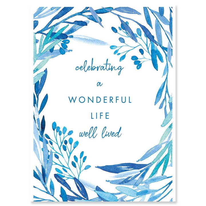 DEEP BLUE SYMPATHY GREETING CARD 4.5 x 6.25" for wholesale by Calypso Cards LLC