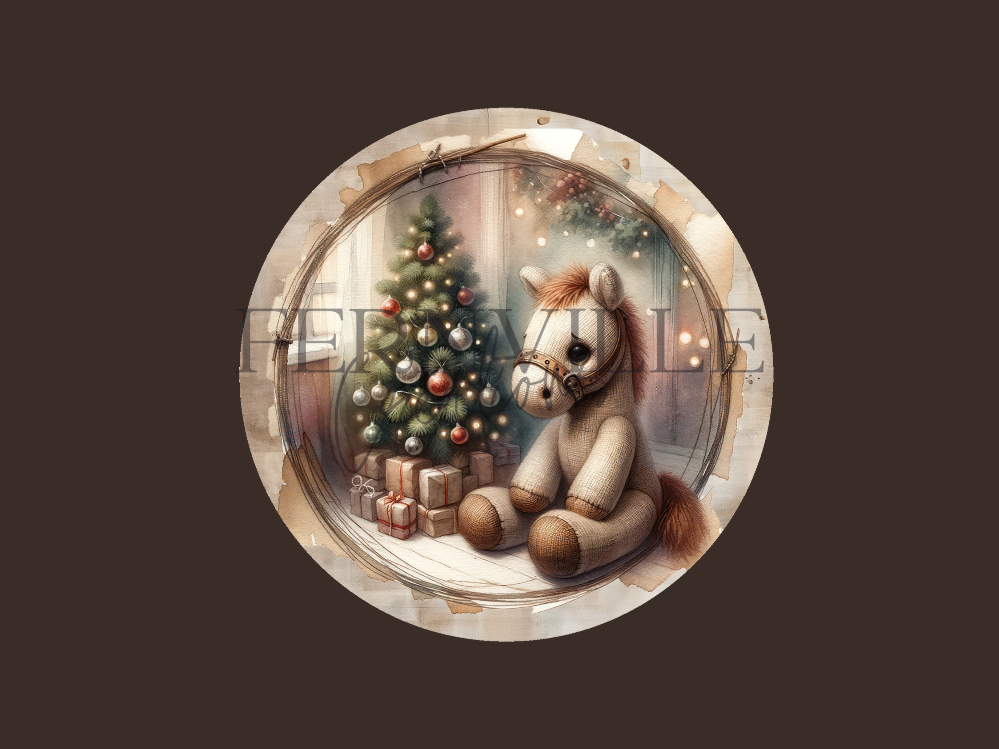 Fernville Creations - Wholesale Ornament - Ceramic Toy Horse Christmas Tree Keepsake Ornament2