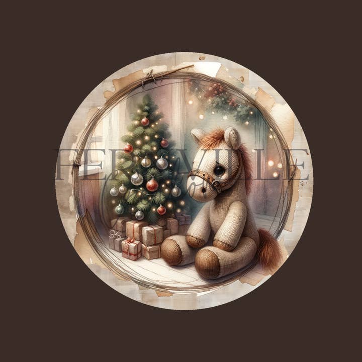 Fernville Creations - Wholesale Ornament - Ceramic Toy Horse Christmas Tree Keepsake Ornament2