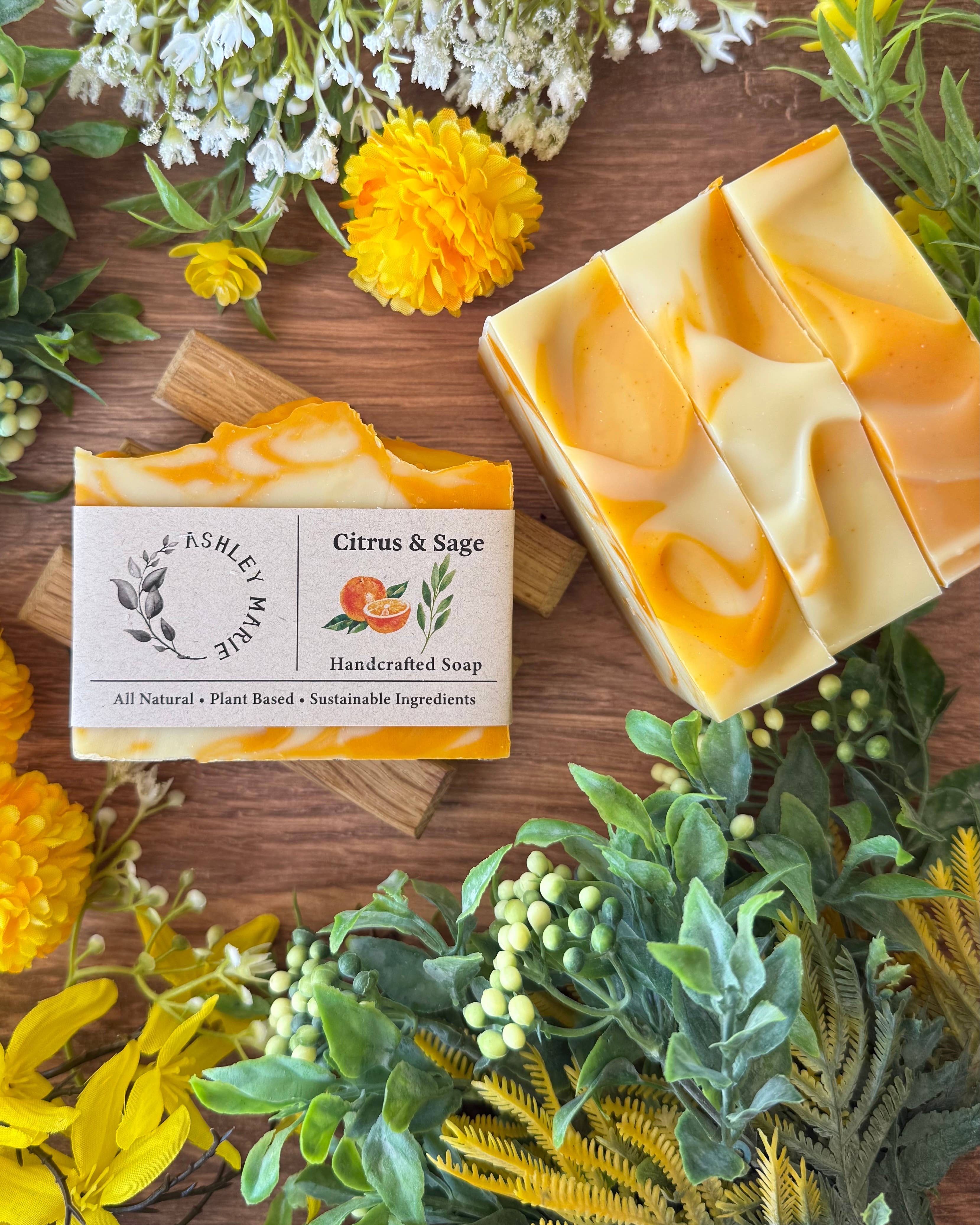 Ashley Marie Soap - Wholesale Bar Soap - Citrus & Sage Bar Soap | Handmade Natural Soap 3