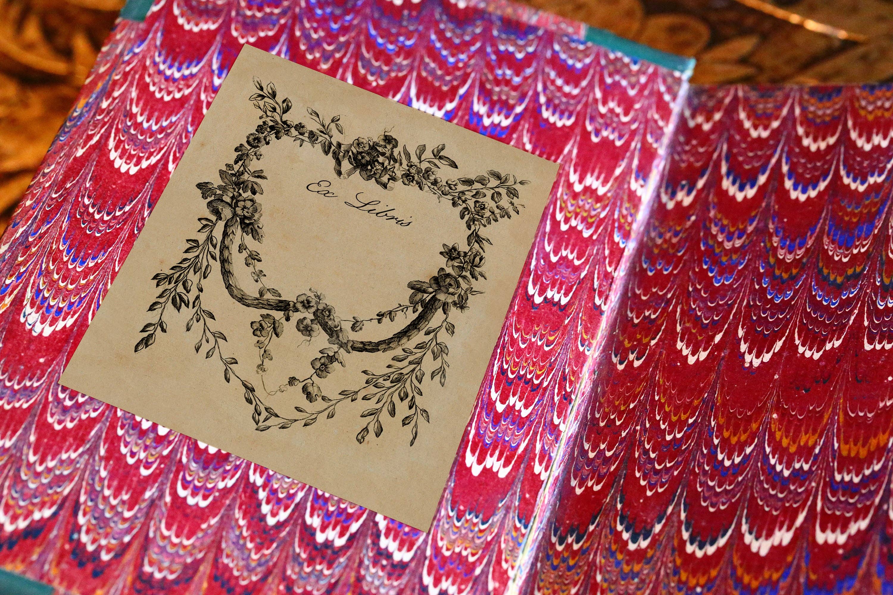 Ebon et Noir LLC - Wholesale Book Plate - French Label, Gummed Paper Ex-Libris Bookplates1