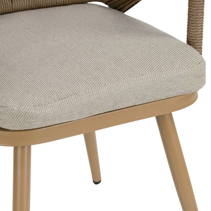 Glamour Home - Wholesale Patio Chair - Set of 2 Binda Brown Outdoor Dining Chair9