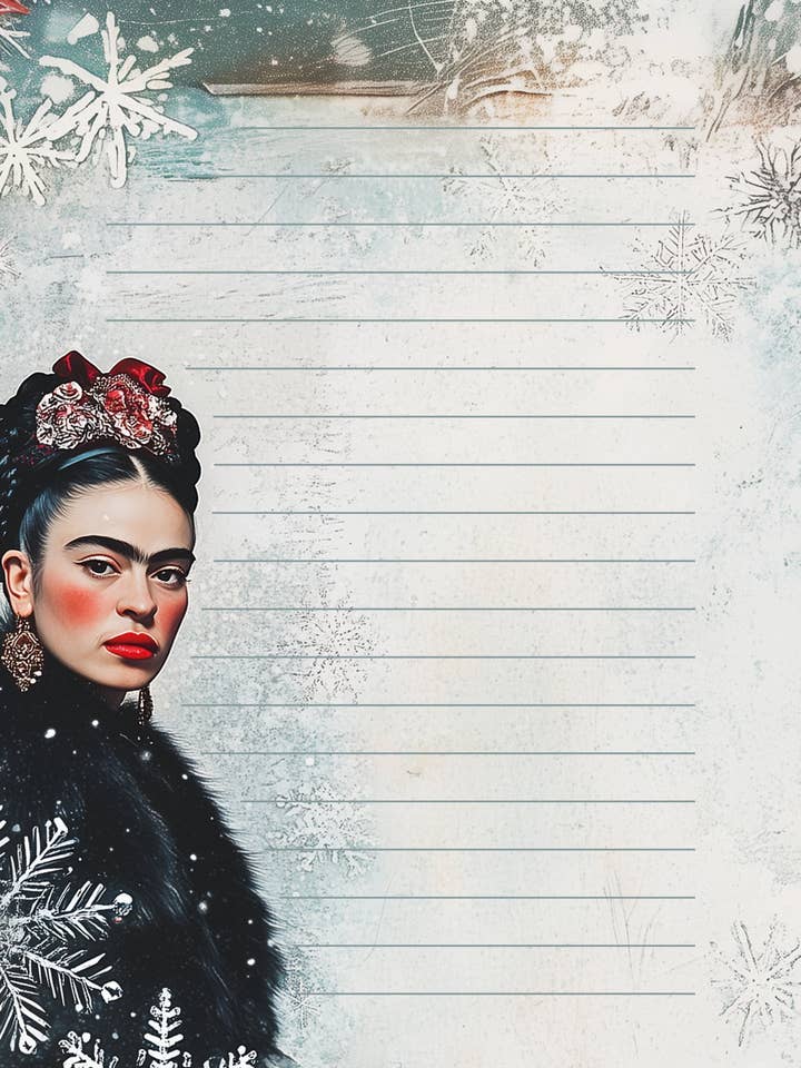 Frida Kahlo: Winter | Briefpapier Fripperies voor wholesale door Fripperies