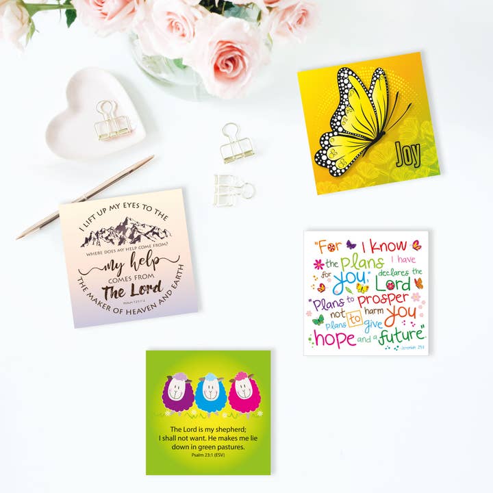 Christian Notelet Cards- Pack of 12 - Various Designs for wholesale by Just Cards Direct