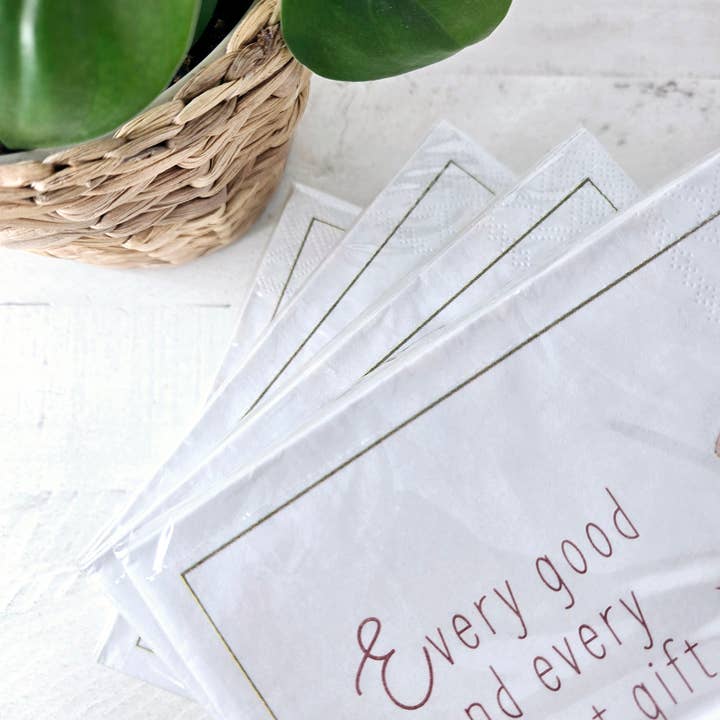 Pearls of Parchment - Vente Serviettes jetables - Serviettes en papier Wildflower | Serviettes scripturaires 20 carats2