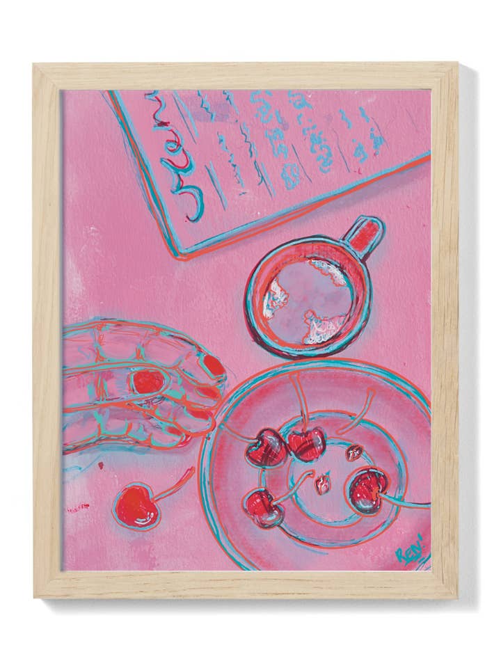 Pretty Cherry About it - Art Print | Pink | Home Decor | for wholesale by Ren Design