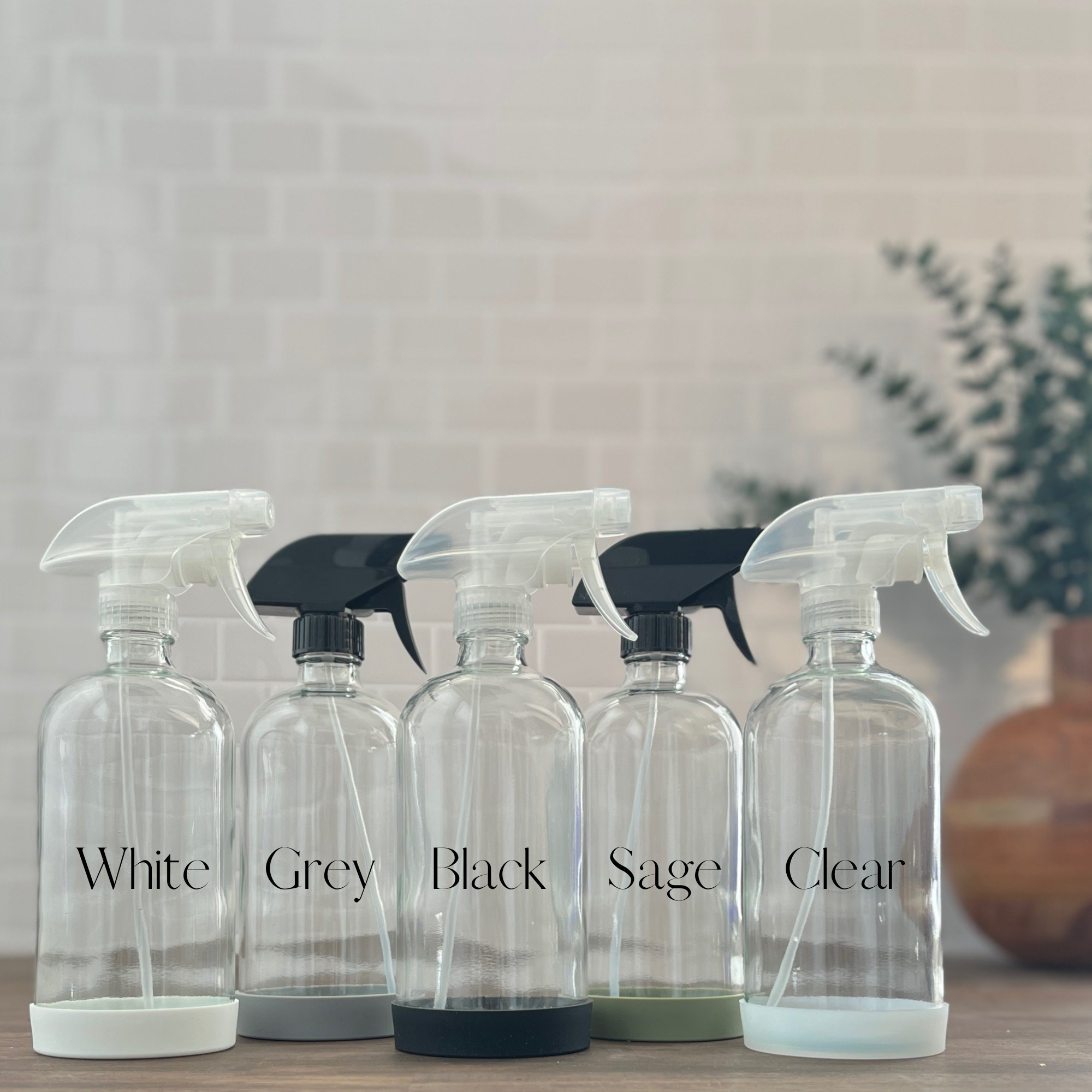 The Bottle Shoppe - Wholesale Spray Bottle - 16oz Clear Bottle with Silicone Sleeve | Pump, Cap, Sprayer0