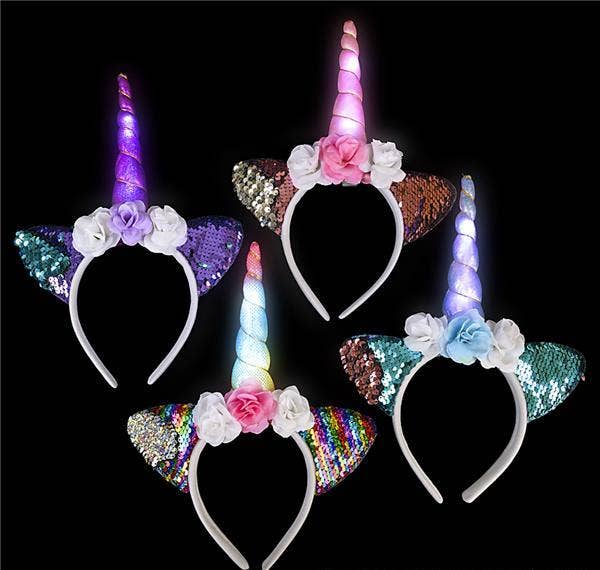 La Luna Bella - Toys - Wholesale Light-Up Toy - Kids & Baby - LIGHT-UP UNICORN FLOWER HEADBAND LLB Light-up Toys2