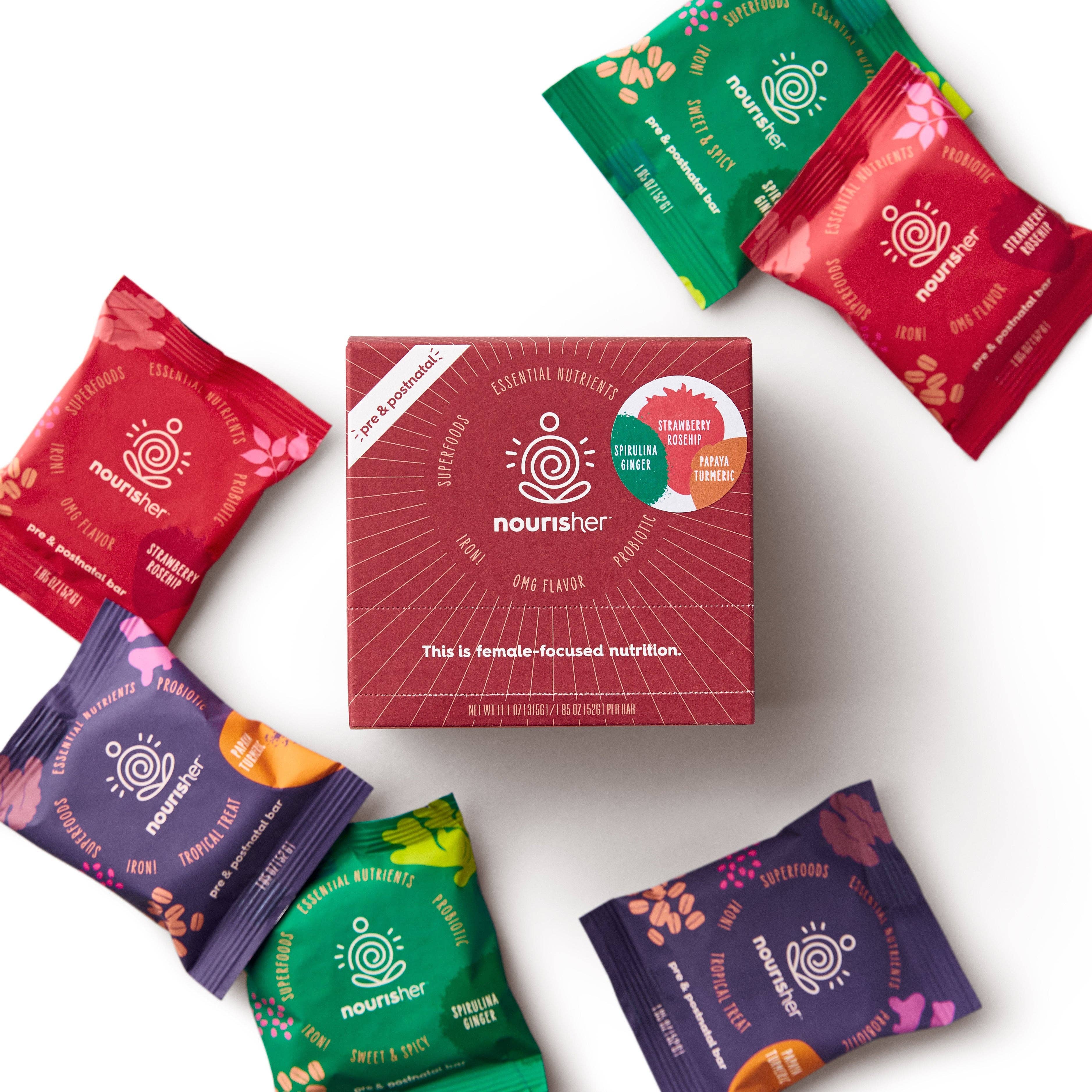 Nourisher - Wholesale Snack Bar - Prenatal/Postnatal Nutrition Bars - 6 Pack3