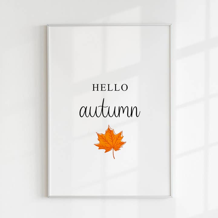 Hej Efterår Print for engroshandel hos Kalm Lettering