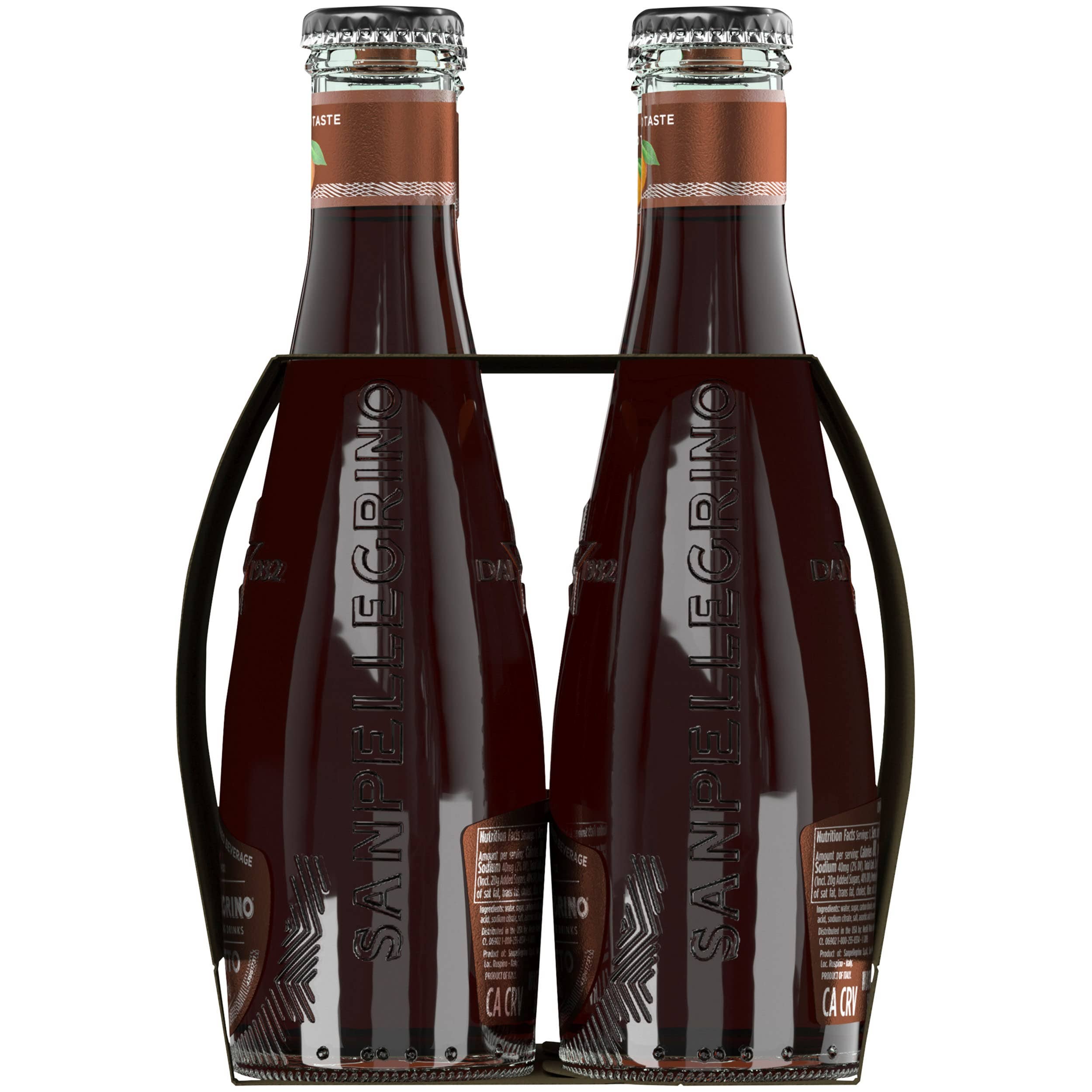 Made in eatalia – wholesale Soda/carbonated drink – Sanpellegrino Italian Sparkling Drink Chinotto, Sparkling Citrus Beverage, 4 Pack of 6.75 Fl Oz Bottles3