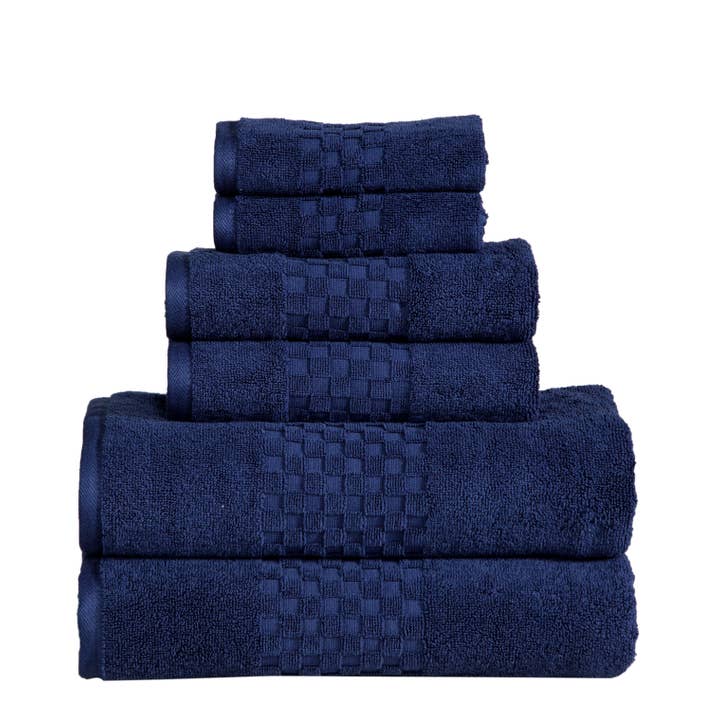 Feather & Stitch New York - Wholesale Towel Set - 100% Cotton 6-Piece 625 GSM Ultra soft Bath Towel Set